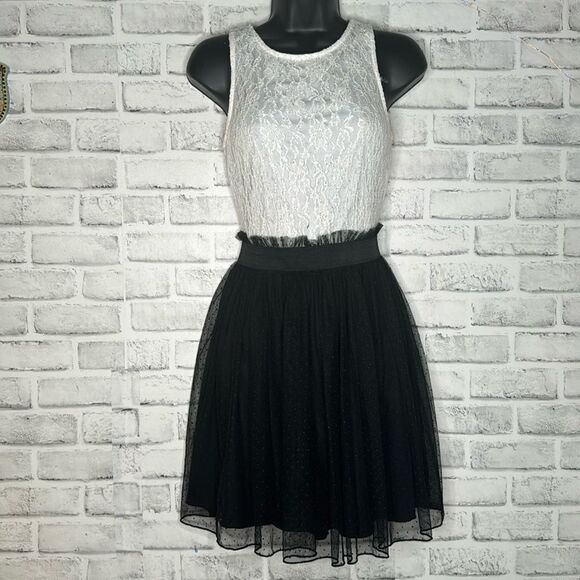 Speechless Black & White Tutu Dress Fit & Flare Size 9 - Picture 1 of 5